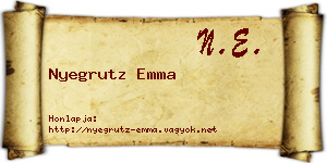 Nyegrutz Emma névjegykártya